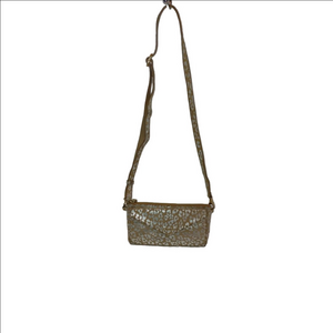 Lodis RFID Metallic Silver Leopard Print Leather Convertible Crossbody Wallet